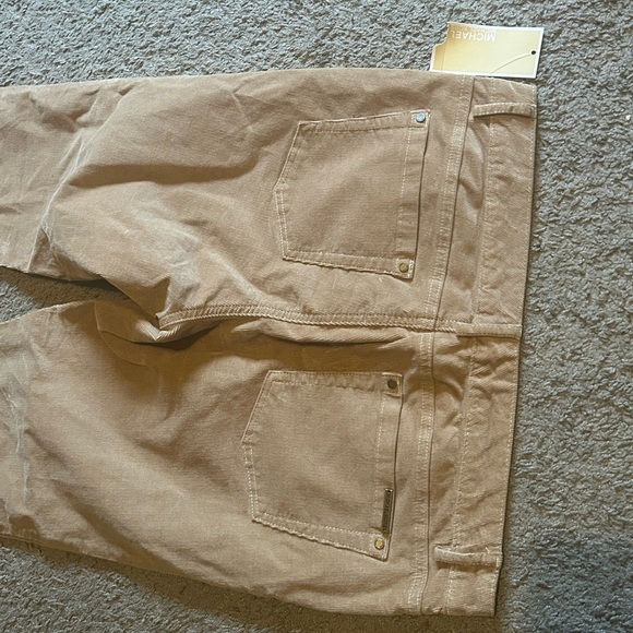 NWT Michael Kors Women’s Corduroy Dark Camel Pants Cotton Spandex Stretch Size 8 - Picture 5 of 8
